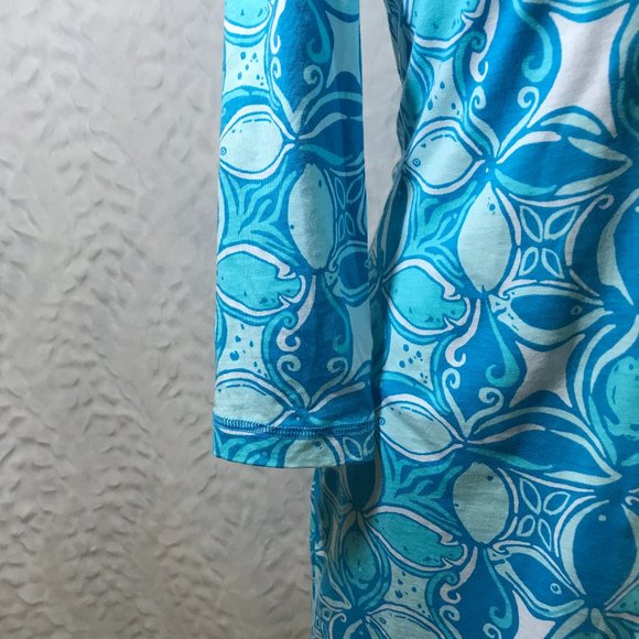 Lilly Pulitzer Paradise Fish Body Con Dress V neck - Picture 3 of 7